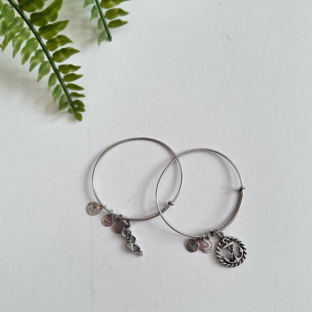 Alex and Ani Bracelets Silver Anchor & Mermaid